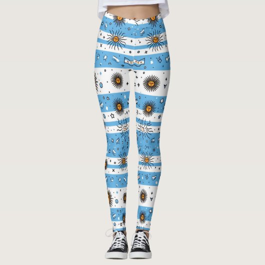 LEGGINGS DRAPEAU ARGENTINE INSPIRÉ (Devant)