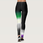 Leggings Drapeau aromantic asexuel #2 de fierté d'as (Dos)