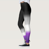 Leggings Drapeau asexuel de fierté d'as asymétrique (Gauche)