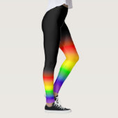Leggings Drapeau asymétrique de gay pride de noir de brun (Droite)