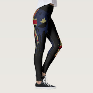 Leggings Drapeau australien noir