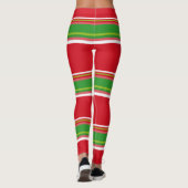 Leggings Drapeau Basque + motif rayé rouge et vert : (Dos)