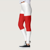 Leggings Drapeau biélorusse (rouge et blanc) (Gauche)