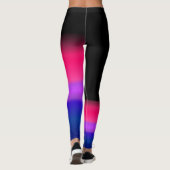 Leggings Drapeau bisexuel de fierté de Bi asymétrique (Dos)