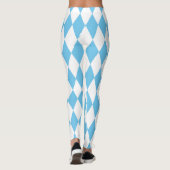 Leggings Drapeau bleu et blanc Bavière Rhombus Motif (Dos)