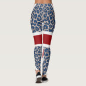 Leggings Drapeau bleu frais de léopard d'Union Jack (Dos)