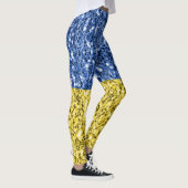 Leggings Drapeau bleu jaune Ukraine parties scintillant fau (Droite)