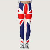 Leggings drapeau britannique motif rouge bleu blanc union j (Devant)