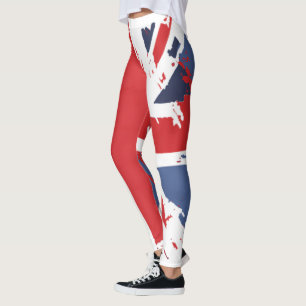 Leggings drapeau britannique rouge blanc union jack