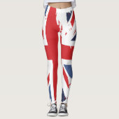 Leggings drapeau britannique rouge blanc union jack (Devant)