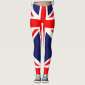 Leggings Drapeau britannique rouge bleu blanc Union Jack (Devant)