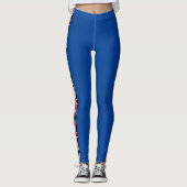 Leggings drapeau britannique Union motif jack rouge bleu Fu (Devant)