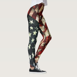 Leggings Drapeau-Camouflage américain par Shirley Taylor