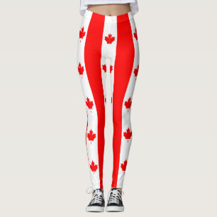 Leggings Drapeau canadien des guêtres de feuille d'érable