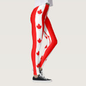 Leggings Drapeau canadien Légendes de feuille d'érable roug (Droite)