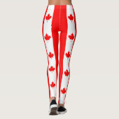 Leggings Drapeau canadien Légendes de feuille d'érable roug (Dos)