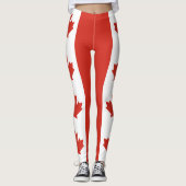 Leggings Drapeau canadien patriotique (Devant)