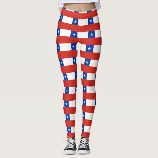 Leggings Drapeau chilien (Devant)