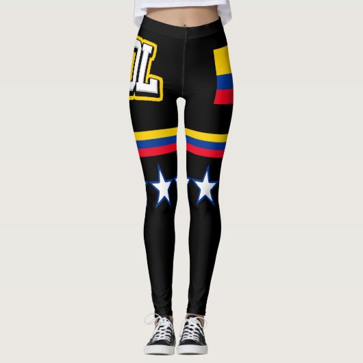 Leggings Drapeau Colombie (Devant)