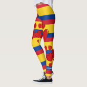 Leggings Drapeau colombien avec le coeur rouge (Gauche)