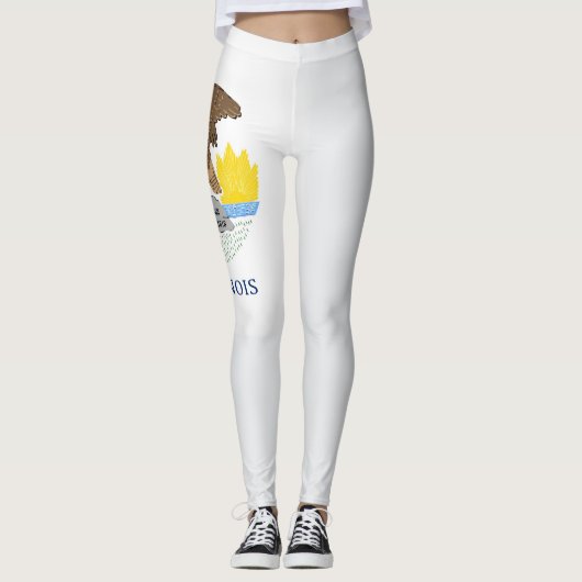 Leggings Drapeau cool De L'Illinois (Devant)