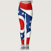 Leggings Drapeau cool De L'Ohio (Devant)