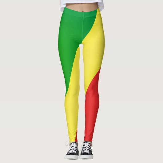 Leggings Drapeau cool Du Congo Mode (Devant)