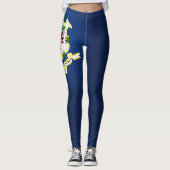 Leggings Drapeau cool Du Connecticut (Devant)