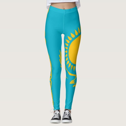 Leggings Drapeau Cool du Kazakhstan (Devant)