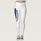Leggings Drapeau cool Etat Du Massachusetts Mode (Devant)