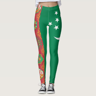 Leggings Drapeau Cool Turkménistan