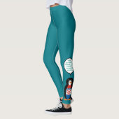 Leggings Drapeau croate Parlant Mme Penguin Personnalisé (Gauche)