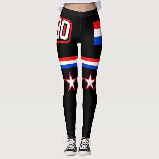 Leggings Drapeau Croatie (Devant)