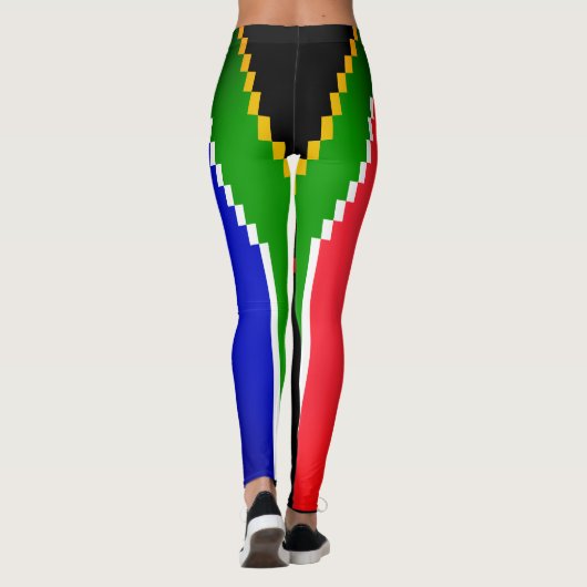 LEGGINGS DRAPEAU DE CONCEPTION DE PIXEL EN AFRIQUE DU SUD (Dos)