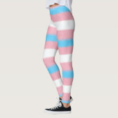 Leggings Drapeau de couleur texturé Transgenre Fierté (Gauche)
