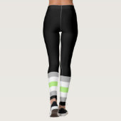 Leggings Drapeau de fierté agender (Dos)