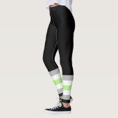 Leggings Drapeau de fierté agender (Gauche)