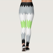 Leggings Drapeau de fierté Agender Abstrait Groovy Boho Zig (Dos)
