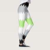Leggings Drapeau de fierté Agender Abstrait Groovy Boho Zig (Droite)