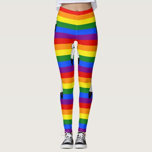 Leggings Drapeau de fierté bispirituel de SlipperyJoe's sym (Devant)