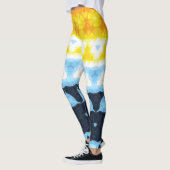 Leggings Drapeau de fierté Boho Groovy Géométrique Abstrait (Gauche)