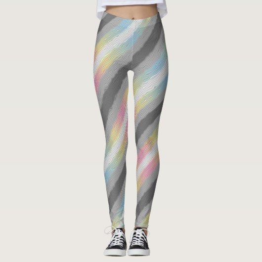 Leggings Drapeau de fierté Demifluid Abstrait Groovy Boho T (Devant)