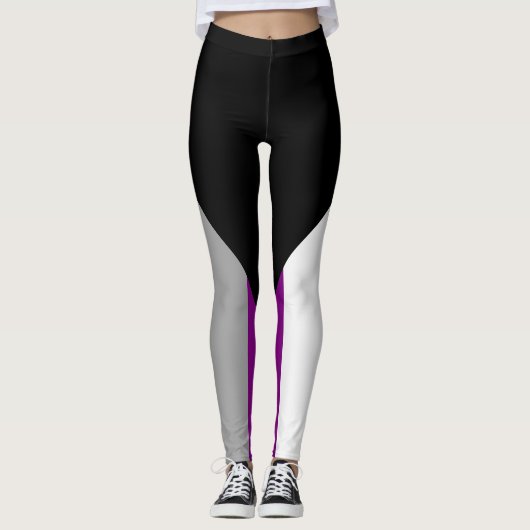 Leggings Drapeau de fierté demisexuel (Devant)