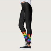 Leggings Drapeau de fierté d'inclusivité humaine (Gauche)