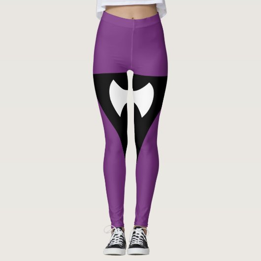 Leggings Drapeau de fierté du Labrys lesbien (Devant)