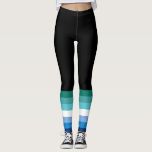 Leggings Drapeau de fierté gay masculin (Azur)