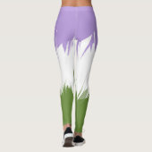 Leggings Drapeau de fierté Genderqueer abstrait ZigZag piqu (Dos)