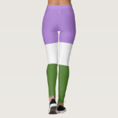 Leggings Drapeau de fierté genderqueer de SlipperyJoe lavan (Dos)