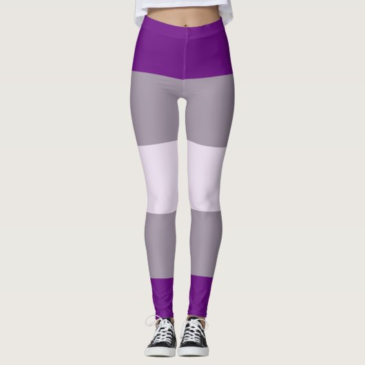 Leggings Drapeau de fierté grise sexuelle (Devant)