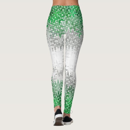 Leggings Drapeau de fierté grisromantique abstrait ondulé t (Dos)